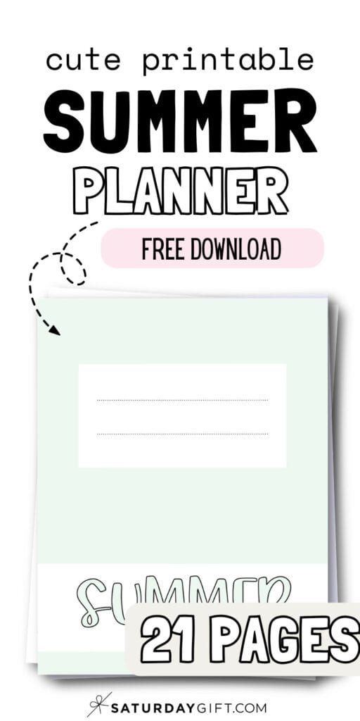 Cute Printable Summer Planner - Free Download | SaturdayGift