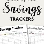 Cute Savings Trackers - Free printable Planners | SaturdayGift