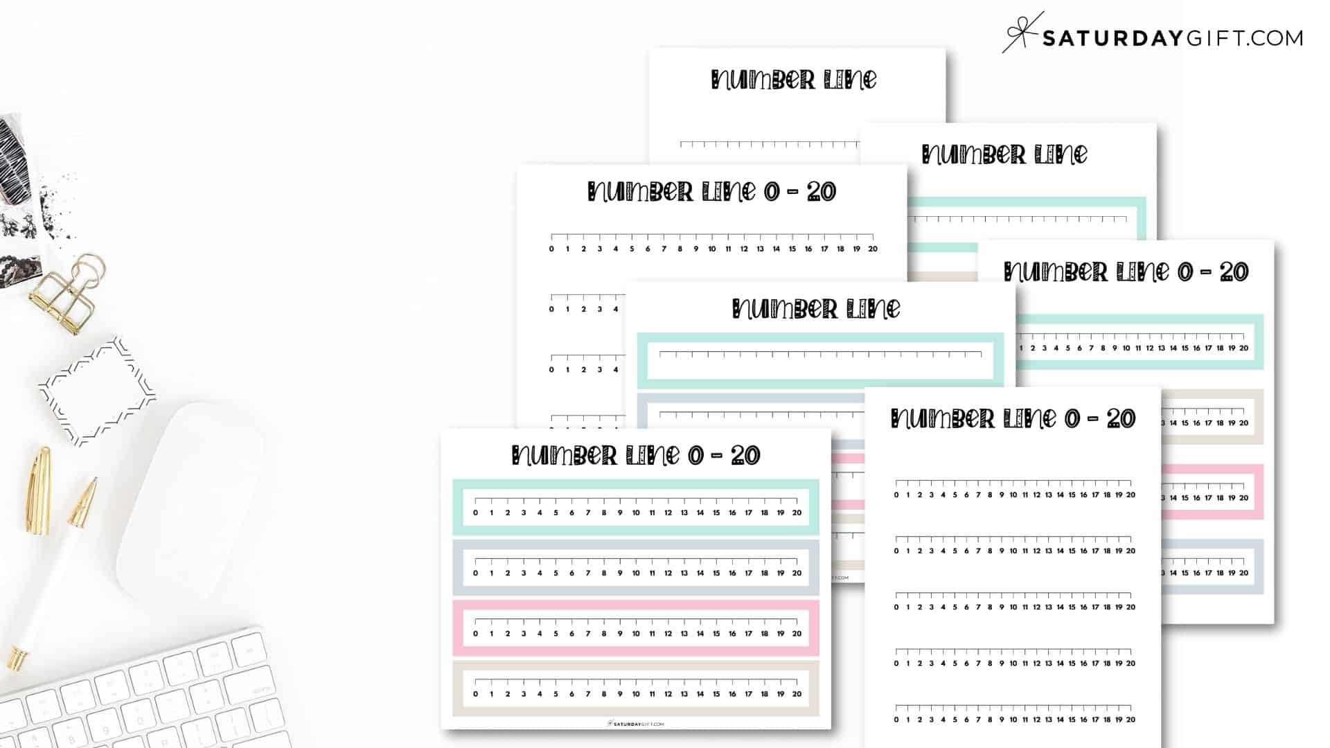 number line to 20 cute free printables and blank worksheets