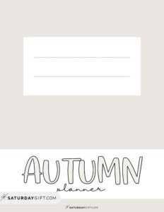 Autumn Planner - 21 Pages - Cute &amp; Free Printables