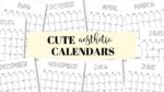 Cute Calendar Template 2025 - Free Aesthetic Printables