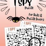 Cute & free printable Halloween I Spy printable puzzle