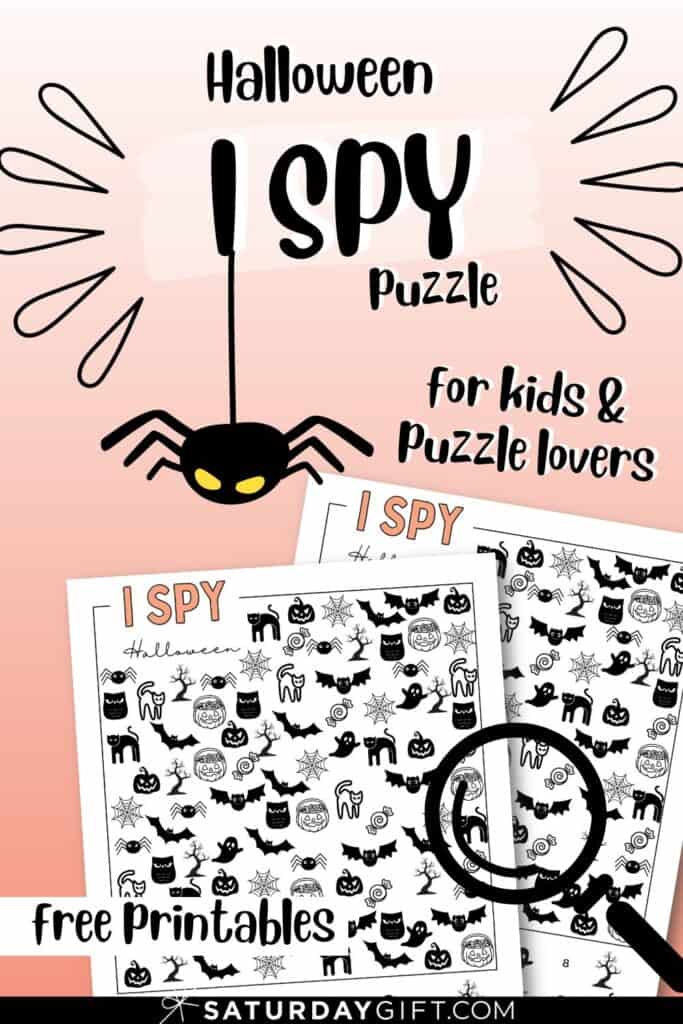 Cute & free printable Halloween I Spy printable puzzle