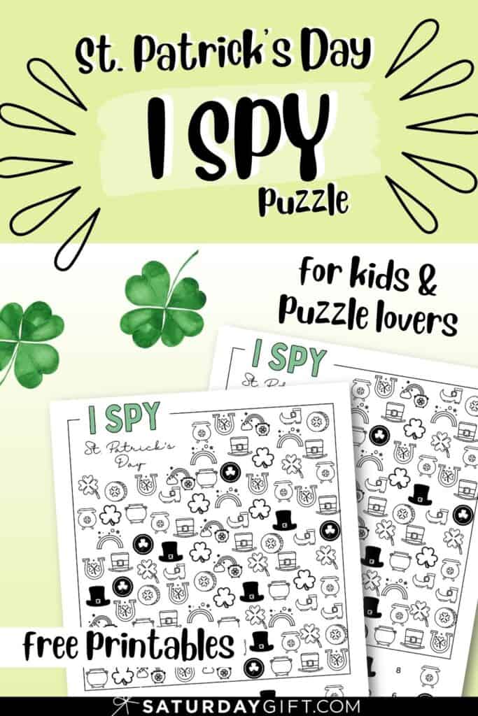 Free St. Patrick's Day I Spy Game - My Pinterventures