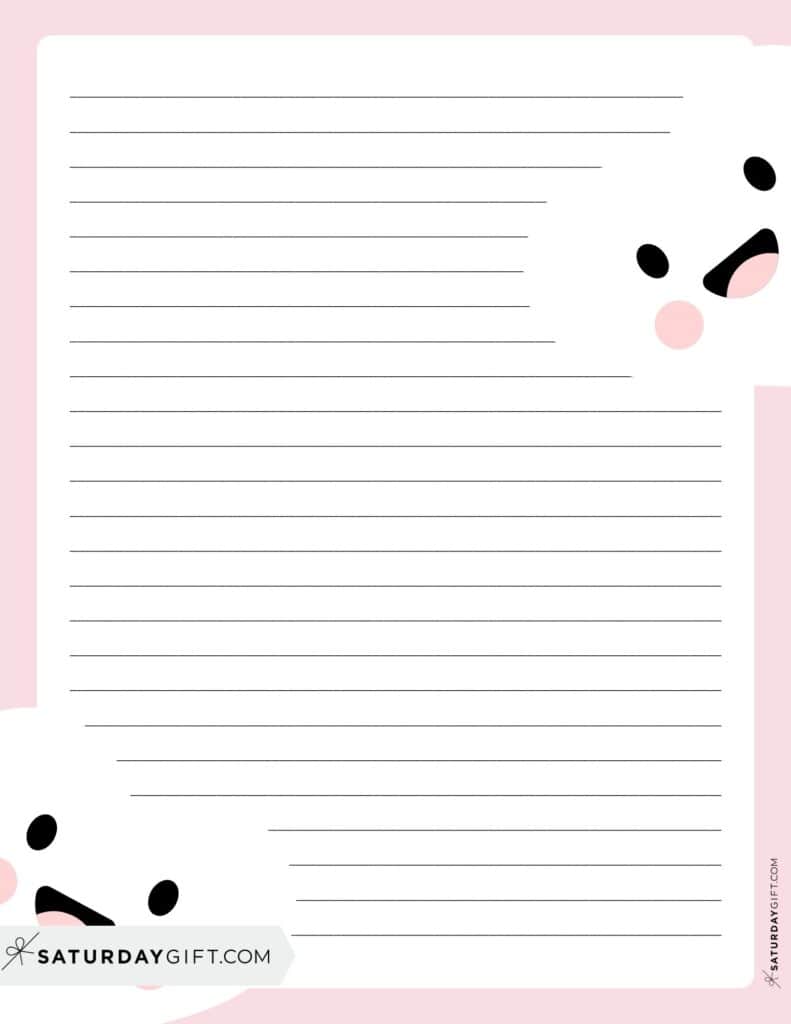 Cute kawaii hearts letter paper