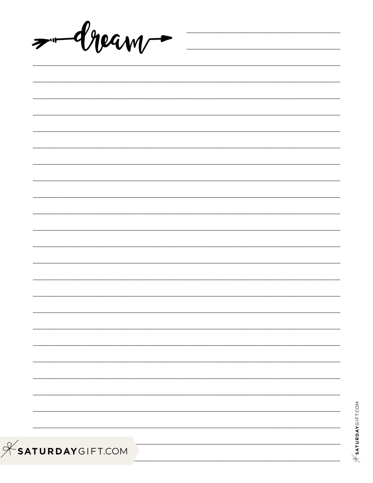 Printable Letter Paper - 37 Cute & Decorative Writing Papers | SaturdayGift