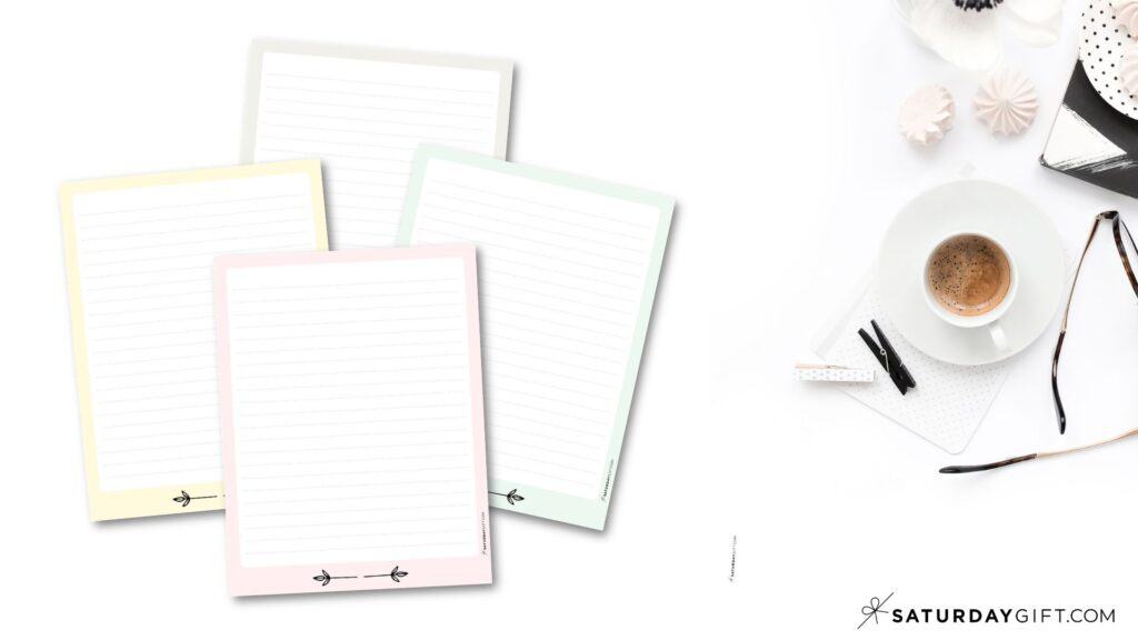 Cute letter writing paper printable PDFs | SaturdayGift