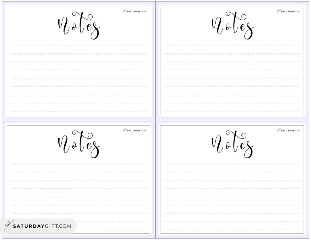 Cute mini note pages lilac | SaturdayGift