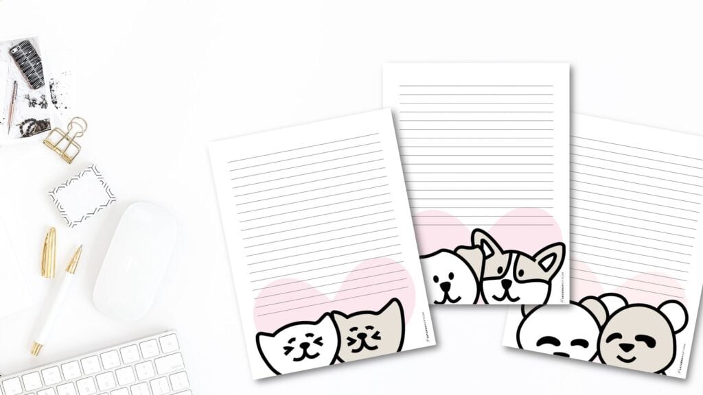 Cute stationery paper printable for kids | SaturdayGift