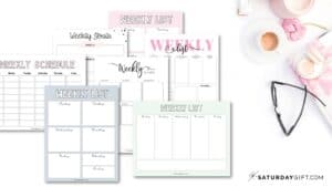 Weekly planner printable - 39 cute free weekly calendar templates ...