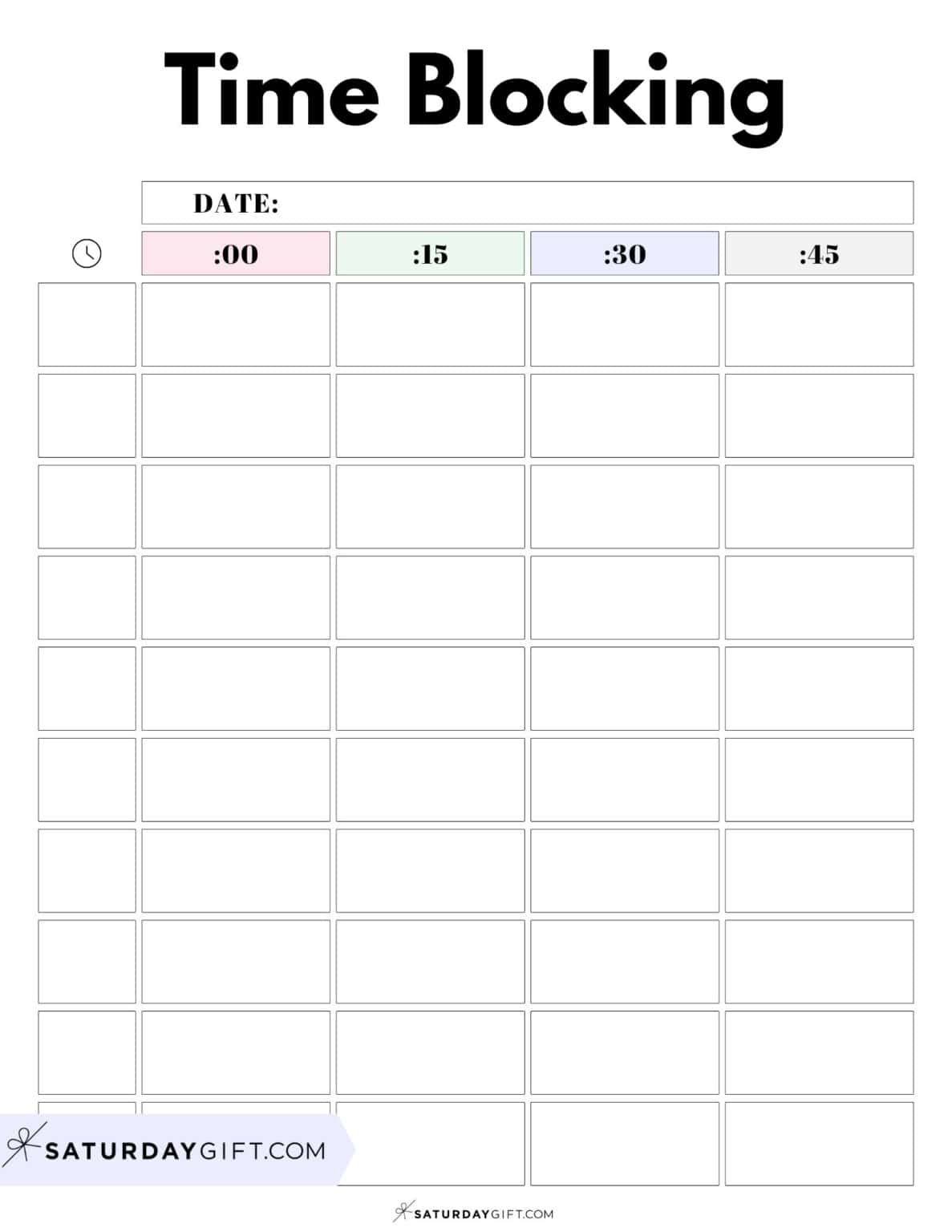 Time Blocking Template – 52 Free Daily & Weekly Time Blocking Printables