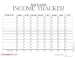 Income Tracker Printable - 19 Cute & Free Printable Templates