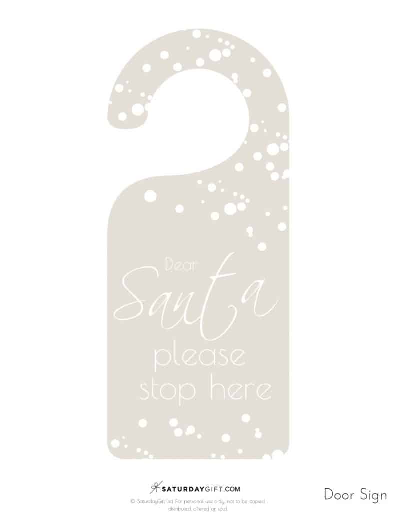 Welcoming Dear Santa Door Sign - free printable | 25MerryDays | Advent Calendar | Christmas Printables | Door Sign | Welcome sign | Pretty Printables | Dear Santa | SaturdayGift | Saturday gift #Saturdaygift #25merrydays