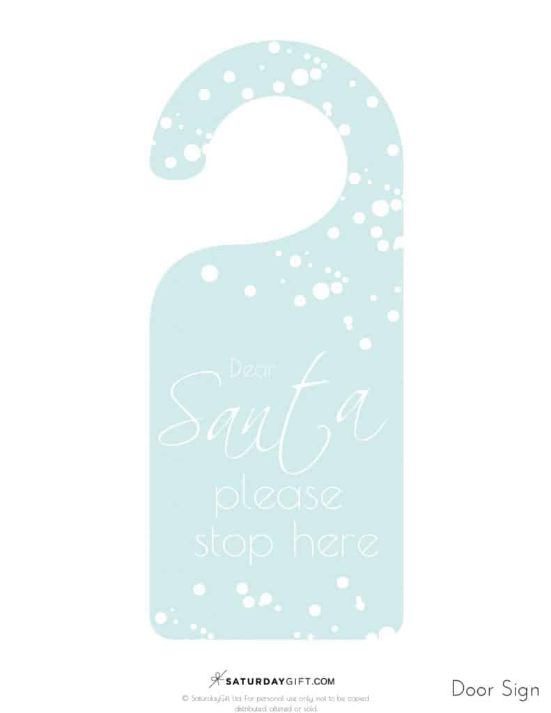 Welcoming Dear Santa Door Sign - free printable | 25MerryDays | Advent Calendar | Christmas Printables | Door Sign | Welcome sign | Pretty Printables | Dear Santa | SaturdayGift | Saturday gift #Saturdaygift #25merrydays