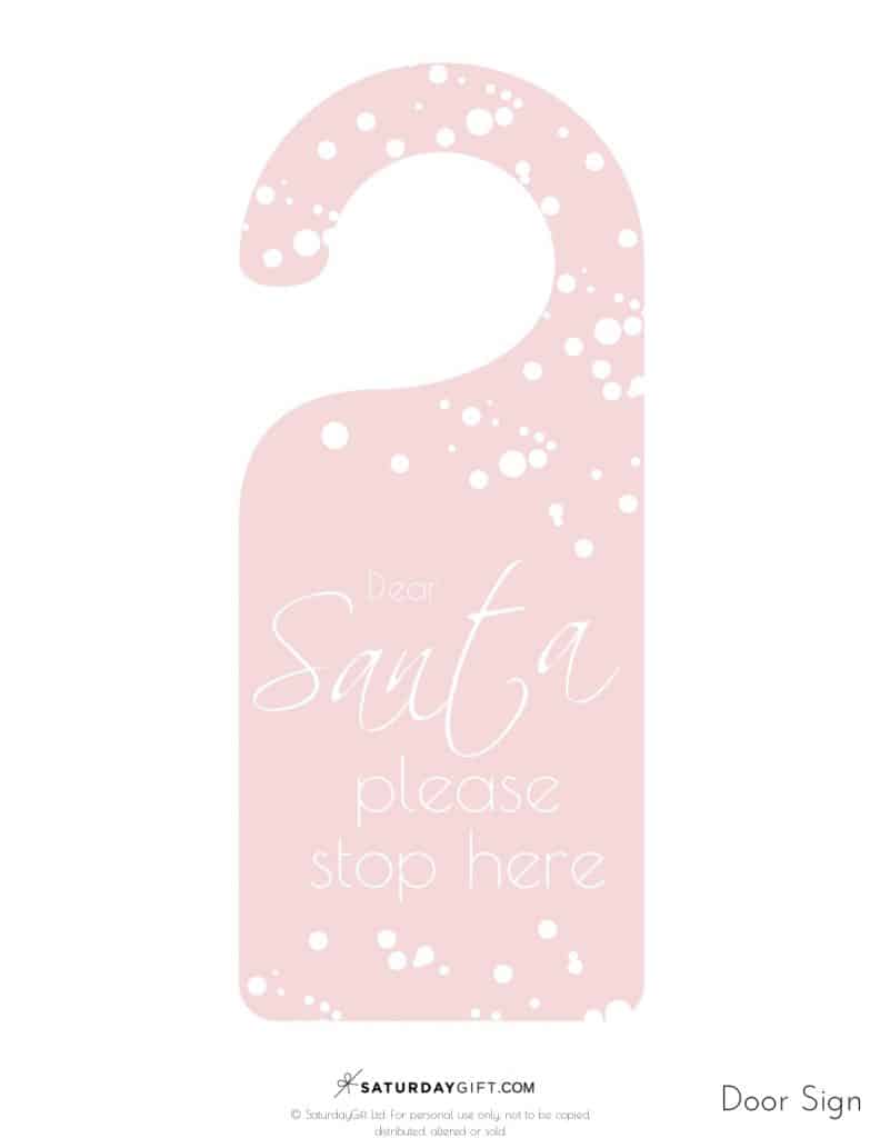 Welcoming Dear Santa Door Sign - free printable | 25MerryDays | Advent Calendar | Christmas Printables | Door Sign | Welcome sign | Pretty Printables | Dear Santa | SaturdayGift | Saturday gift #Saturdaygift #25merrydays