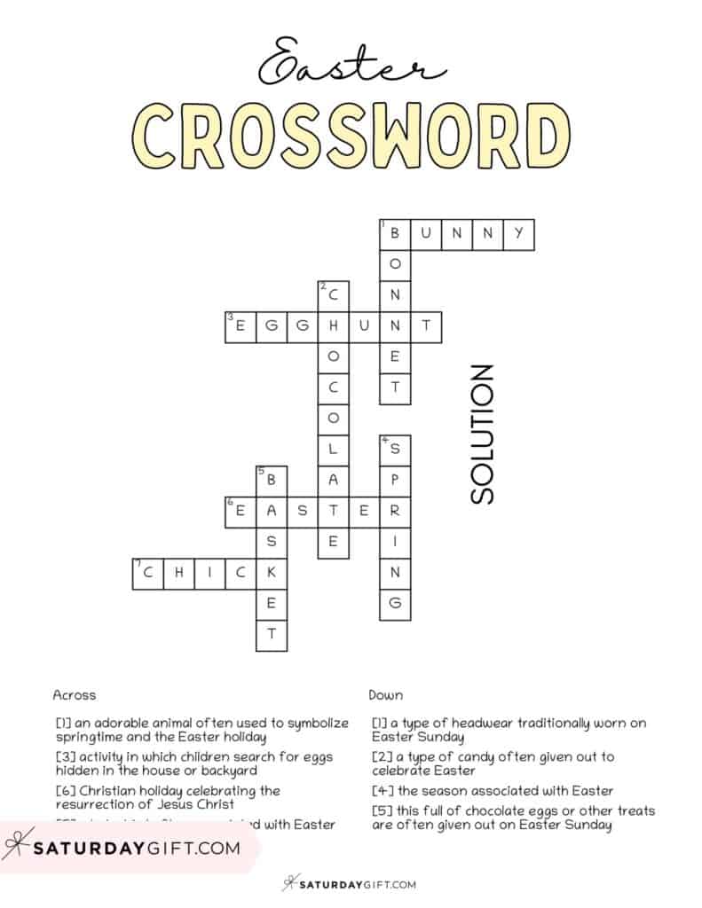 Easter Crossword Puzzles