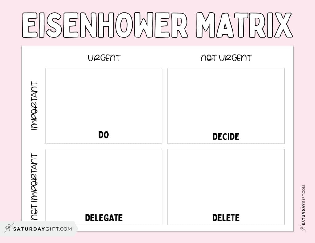 Eisenhower Matrix Templates — 26+ Free Printable Designs, image size:1024x791