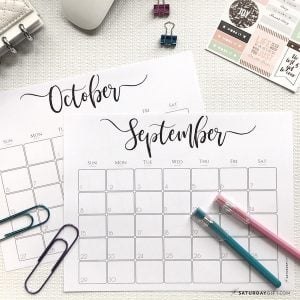 Elegant 2019 Calendar - free printables | Pretty printable | Planner sheet | Planning & Organizing | Self Development | Personal Development | 2019 Calendar | Black & white calendar | Minimalistic & simple | SaturdayGift | Saturday gift #SaturdayGift