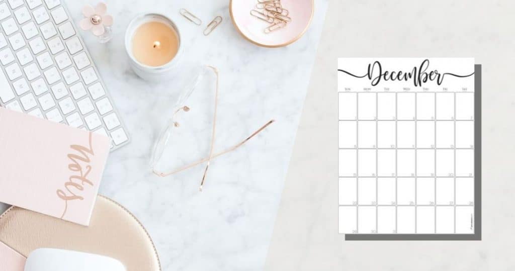 Cute (and free!) Printable Monthly Calendars 2019 | SaturdayGift