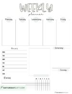 Weekly planner printable - 39 cute free weekly calendar templates ...