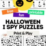 Free Fun & Printable Halloween I Spy Puzzles - Print & Play | SaturdayGift