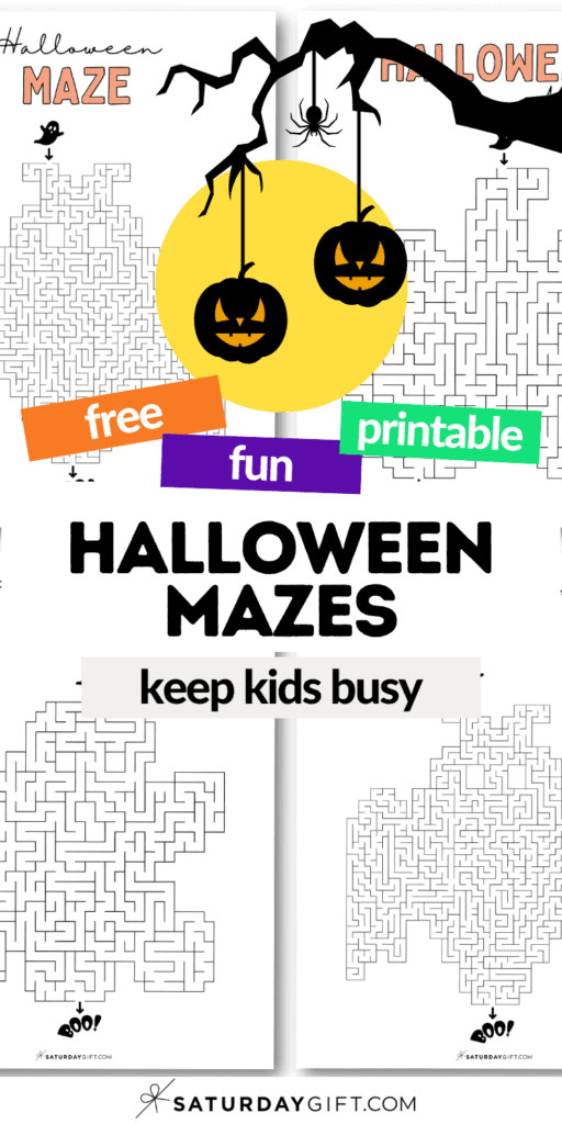 Free Fun & Printable Halloween Mazes - Keep Kids Busy | SaturdayGift