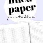 Free Lined Paper Printables - Multiple Options | SaturdayGift