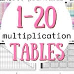 Free Printable 1-20 Multiplication Tables - Make Learning Fun | SaturdayGift