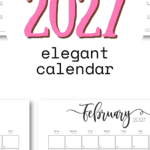 Free Printable 2027 - Elegant Calendar | SaturdayGift
