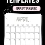 Free Printable April 2027 Templates - Simplify Planning | SaturdayGift