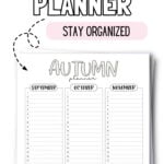 Free Printable Autumn Planner - Stay Organized | SaturdayGift