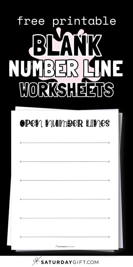 Free Printable Blank Number Line Worksheet PDFs | SaturdayGift