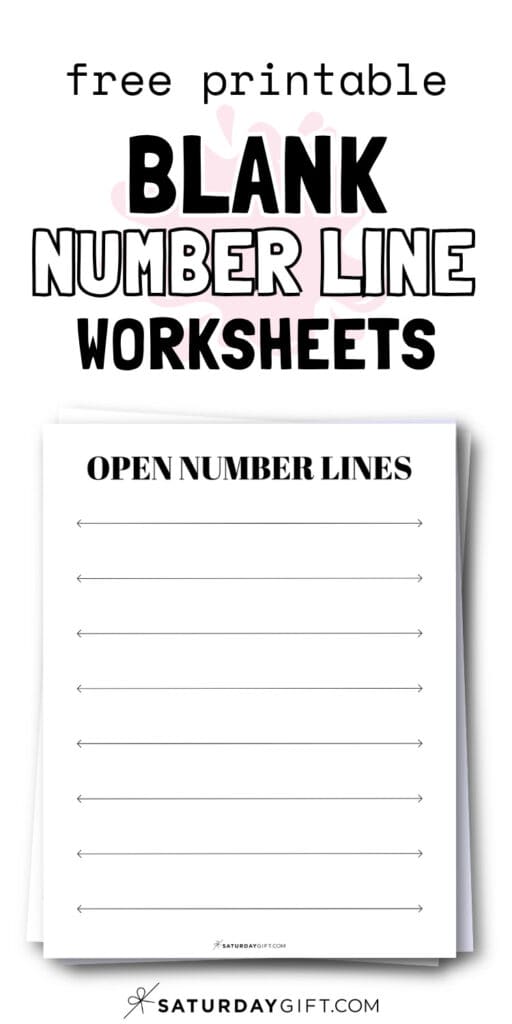 Free Printable Blank Number Line Worksheets | SaturdayGift