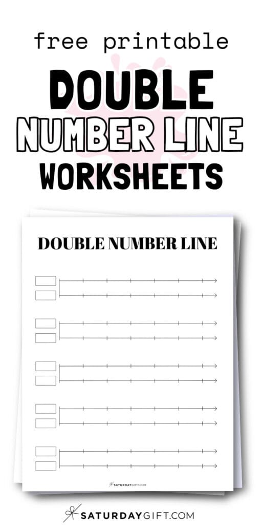 Free Printable Double Number Line Worksheets | SaturdayGift