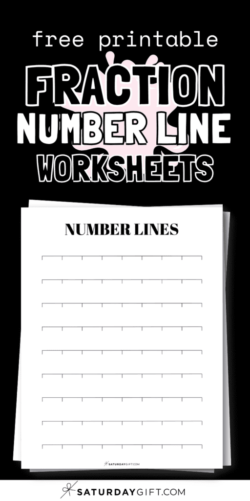 Free Printable Fraction Number Line Worksheet PDFs | SaturdayGift