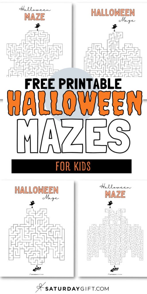 Free Printable Halloween Mazes - For Kids | SaturdayGift
