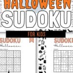 Free Printable Halloween Sudoku - For Kids | SaturdayGift