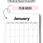 Free Printable January 2027 Calendars - Plan Ahead | SaturdayGift