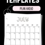 Free Printable July 2027 Templates - Plan Ahead | SaturdayGift