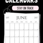 Free Printable June 2027 Calendars - Stay on Track | SaturdayGift