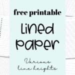 Free Printable Lined Paper Templates - Various Line Heights | SaturdayGift