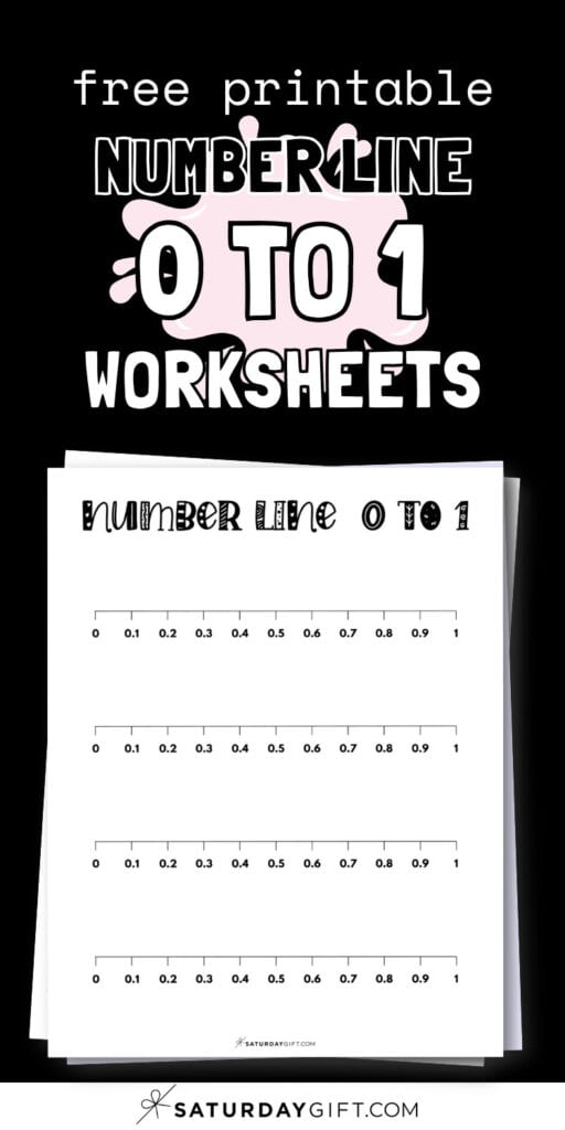 Free Printable Number Line 0 to 1 Worksheet PDFs | SaturdayGift