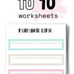 Free Printable Number Line to 10 Worksheets | SaturdayGift
