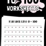 Free Printable Number Line to 100 Worksheet PDFs | SaturdayGift