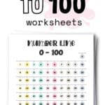Free Printable Number Line to 100 Worksheets | SaturdayGift