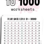 Free Printable Number Line to 1000 Worksheets - Make Learning Fun | SaturdayGift