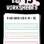 Free Printable Number Line to 15 Worksheet PDFs | SaturdayGift