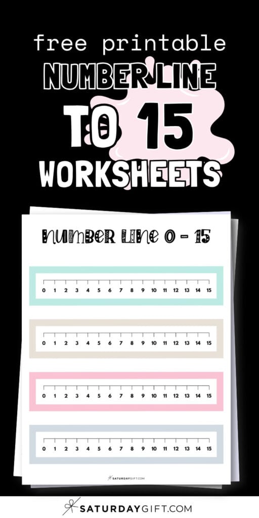 Free Printable Number Line to 15 Worksheet PDFs | SaturdayGift