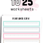 Free Printable Number Line to 25 Worksheets - Great for Practice SaturdayGift