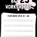 Free Printable Number Line to 25 Worksheets - Make Learning Fun SaturdayGift